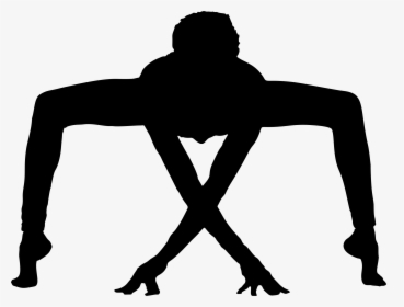 Male Yoga Pose Silhouette 3 Clip Arts - Male On White Silhouette, HD Png Download, Transparent PNG