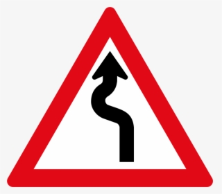 Clipart Road Winding Road - Sharp Junction Road Sign, HD Png Download, Transparent PNG