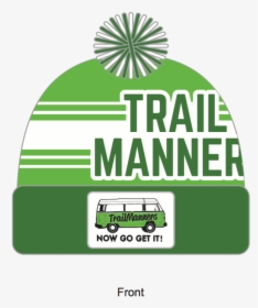 Green Trailmanners Pompom Beanie - Graphics, HD Png Download, Transparent PNG
