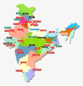 India-map - Paruthi Krishi India Map, HD Png Download, Transparent PNG