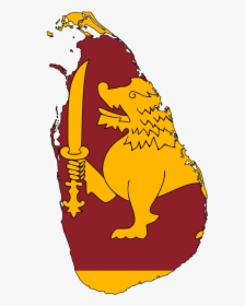 640px Flag Map Of Sri Lanka - Sri Lanka Flag And Country, HD Png Download, Transparent PNG