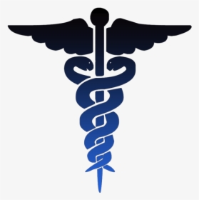 Caduceus Medical Symbol Black Blue Medical Symbol No- - Medical Symbol Transparent Background, HD Png Download, Transparent PNG