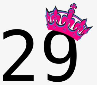 Pink Tilted Tiara And Number 29 Clip Art At Clker Com - Its My 26th Birthday, HD Png Download, Transparent PNG