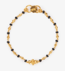 22ct Gold Black Beads Baby Bracelet - Rudraksh Ki Mala Gold, HD Png Download, Transparent PNG