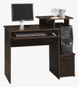 Casual Open-shelf Computer Desk In Cinnamon Cherry - Computer Desk Walmart, HD Png Download, Transparent PNG