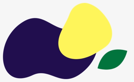 Purple Yellow Blobs Green Leaf, HD Png Download, Transparent PNG