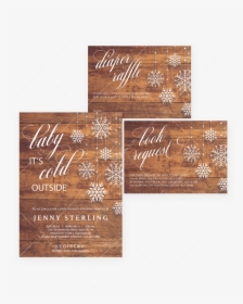 Winter Wonderland Baby Shower Invitations Template - Plywood, HD Png Download, Transparent PNG