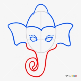 How To Draw Ganesha - Ganesh Face Printable Mask, HD Png Download, Transparent PNG