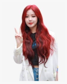 Soojin Gidle Red Hair, HD Png Download, Transparent PNG