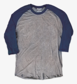 Gray & Navy Blank Raglan [tag] - Long-sleeved T-shirt, HD Png Download, Transparent PNG