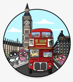 A Drawing Of Bit The Raccoon In London, Featuring A, HD Png Download, Transparent PNG