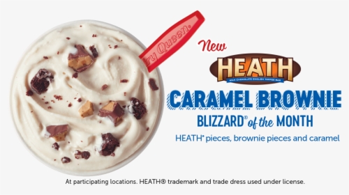 New Heath® Caramel Brownie Blizzard® Of The Month - Ice Cream, HD Png Download, Transparent PNG