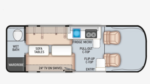 Floorplan - Thor Motor Coach Sequence, HD Png Download, Transparent PNG