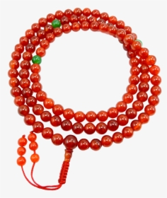 Carnelian Mala 108 Beads With Green Jade - Bracelet, HD Png Download, Transparent PNG