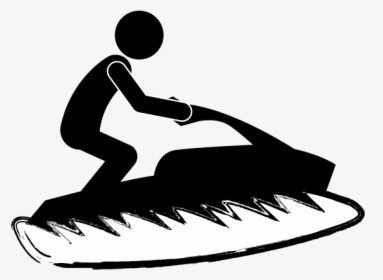 Sports Clipart Hobby - Stick Figure Jet Skiing, HD Png Download, Transparent PNG