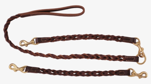 Woven Leather Two Dog Leash Coupler - Chain, HD Png Download, Transparent PNG