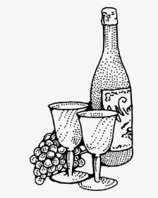 Wine Black And White Clipart, HD Png Download, Transparent PNG