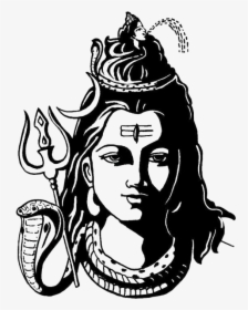 Shiva Transparent Png - Shiva Black And White Png, Png Download, Transparent PNG