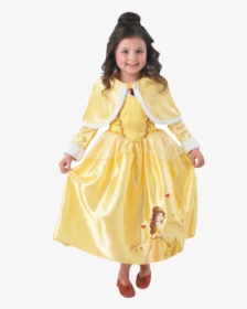 Child Disney Belle Costume With Cape - Kids Fancy Dress Png, Transparent Png, Transparent PNG