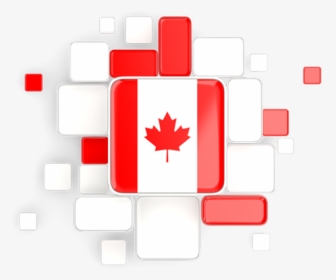 Background With Square Parts - Canada Flag, HD Png Download, Transparent PNG