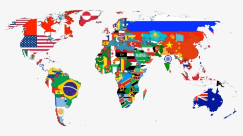 How Is International Seo Different From Standard Seo - World Map With Country Flags Latest Edition Big Poster, HD Png Download, Transparent PNG