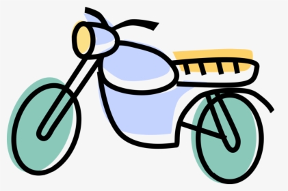 Vector Illustration Of Dirt Bike Motorcycle Or Motorbike - Motorbike Clipart, HD Png Download, Transparent PNG
