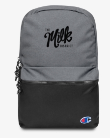 Milkdistrict Logo Blk 1up Mockup Front Flat Heather - Backpack, HD Png Download, Transparent PNG