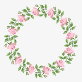 Frame Clipart Pink Rose - Transparent Flower Border Png, Png Download, Transparent PNG