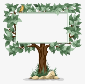 Blank Sign Clip Art - Tree Border Design Clipart, HD Png Download, Transparent PNG