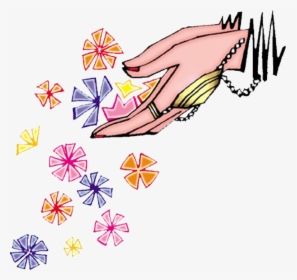Hindu Wedding Clipart Png - Flower With Hand Clipart, Transparent Png, Transparent PNG