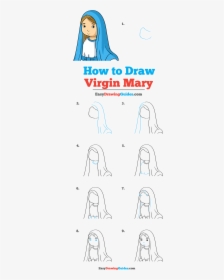 How To Draw Virgin Mary - Easy Mother Mary Drawing, HD Png Download, Transparent PNG