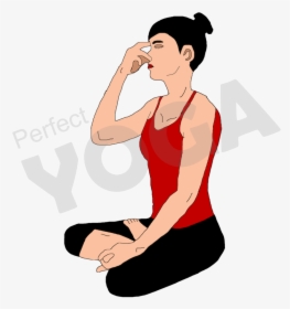 Transparent Yoga Clipart Black And White - Yoga Anulom Vilom Clipart, HD Png Download, Transparent PNG