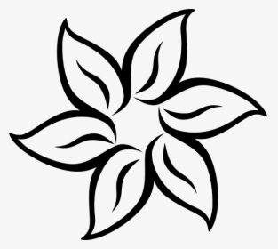 Clipart Black And White Flower, HD Png Download, Transparent PNG