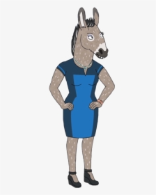 Bojack Horseman Wiki - Donkey In Blue Dress, HD Png Download, Transparent PNG