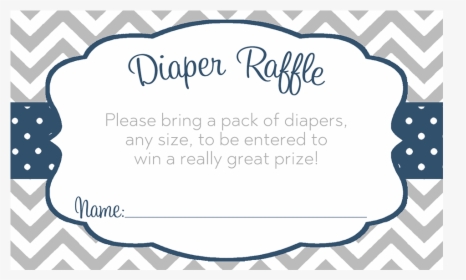 Chevron Stripes And Polka Dots, Navy, Diaper Raffle - Baby Shower, HD Png Download, Transparent PNG