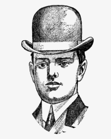 Guy In Bowler Hat Illustration, HD Png Download, Transparent PNG