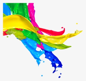 Painting Clipart Colorful Paint - Colour Paint Splash, HD Png Download, Transparent PNG
