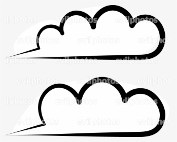 Cloud Drawing Vector And Stock Photo - Line Art, HD Png Download, Transparent PNG