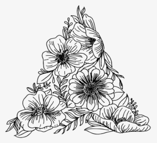 Flowers-01 - Line Art, HD Png Download, Transparent PNG