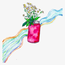 Can And Flowers - Bouquet, HD Png Download, Transparent PNG