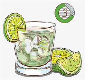 Espirito Xvi Cachaca Brazil National Cocktail Lime - Transparent Gin Glass Clipart, HD Png Download, Transparent PNG