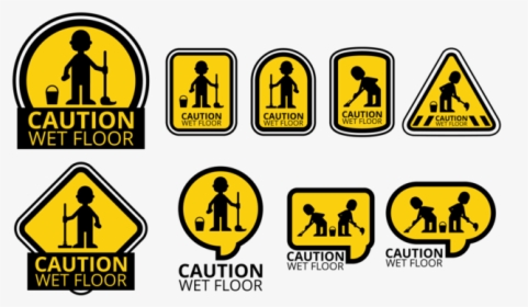 Wet Floor Icons Vector - Health & Safety Floor Sign Clipart, HD Png Download, Transparent PNG
