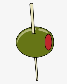 Green Olive On A Toothpick - Olive Clip Art, HD Png Download, Transparent PNG