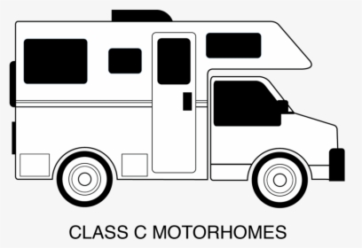 Classc Bw-01 - Class C Camper Clipart, HD Png Download, Transparent PNG