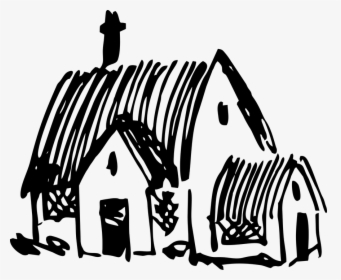 Village Home Black And White, HD Png Download, Transparent PNG