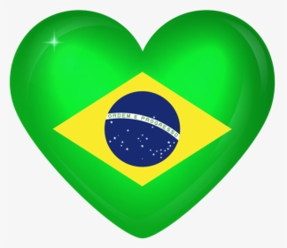 Brazil Flag Heart Png, Transparent Png, Transparent PNG