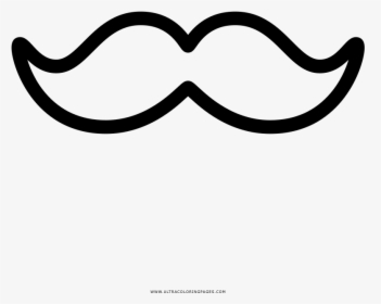Moustache Coloring Page - Dibujo De Bigote Para Colorear, HD Png Download, Transparent PNG