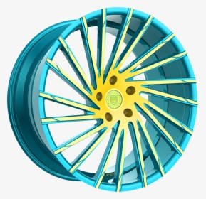 Blue And Yellow Finish - Lexani Wraith Wheels, HD Png Download, Transparent PNG