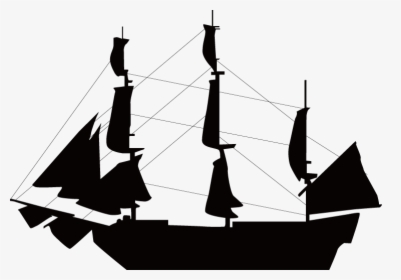 Sailboat Ship Silhouette Clip Art - Silhouette Sailing Ship Png, Transparent Png, Transparent PNG