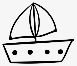 Sail Boat - Perahu Layar Hitam Putih, HD Png Download, Transparent PNG